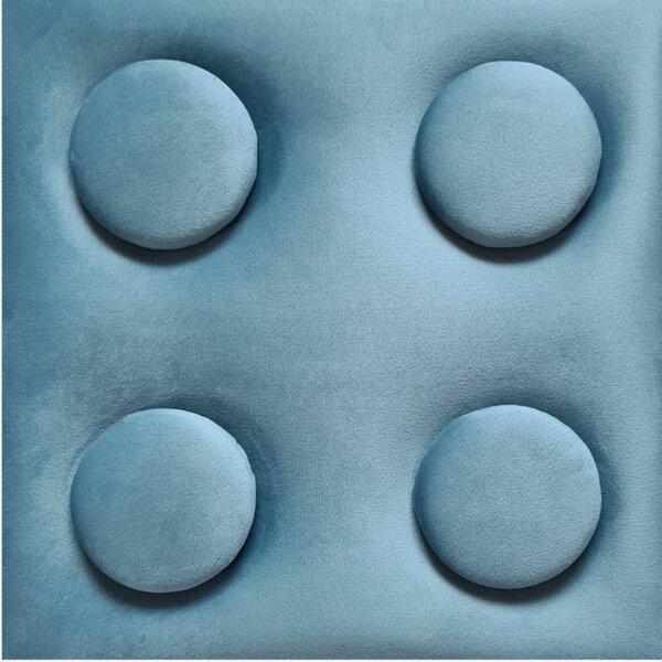 O!Bubble KID világos kék színű falpanel 12,5×12,5 cm lego mintázatú 2223