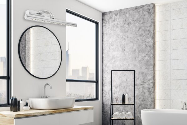 LED FÜRDŐSZOBA LÁMPA TÜKÖR fölötti Rea 5W 40cm APP364-1W chrome