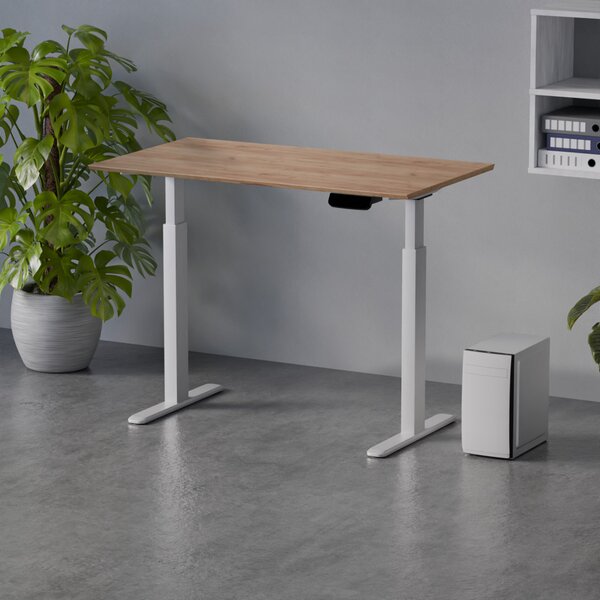Profi elektromosan állítható magasságú íróasztal 138x67cm Craft tölgy | Dupla motor - Memória - USB - Nagy teherbírás | LVN System Control Pro