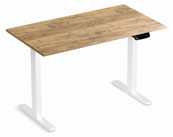 Profi elektromosan állítható magasságú íróasztal 138x67cm Craft tölgy | Dupla motor - Memória - USB - Nagy teherbírás | LVN System Control Pro