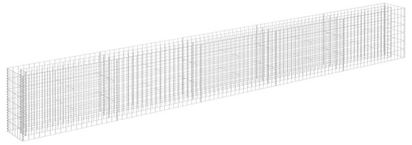 Horganyzott acél gabion magaságyás 450 x 30 x 60 cm