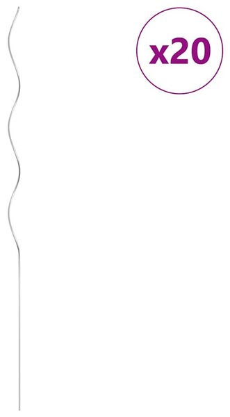 20 db spirál alakú horganyzott acél növény támaszték 110 cm
