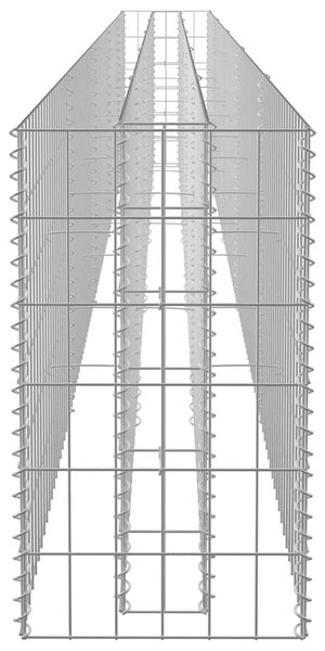 Horganyzott acél gabion magaságyás 450 x 30 x 60 cm