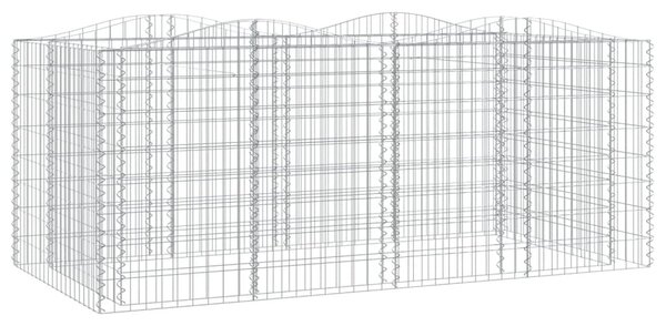 Íves horganyzott vas gabion magaságyás 200 x 100 x 100 cm