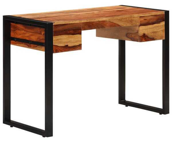 Tömör akácfából íróasztal 2 fiókkal 110 x 50 x 77 cm