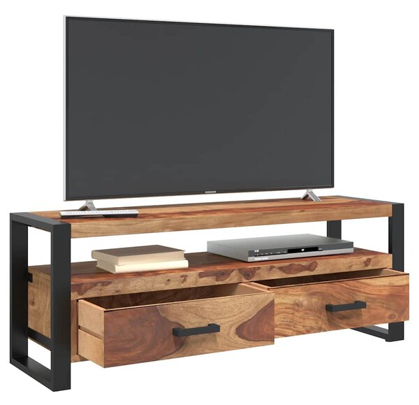 Tömör akácfából TV-szekrény 120 x 35 x 45 cm