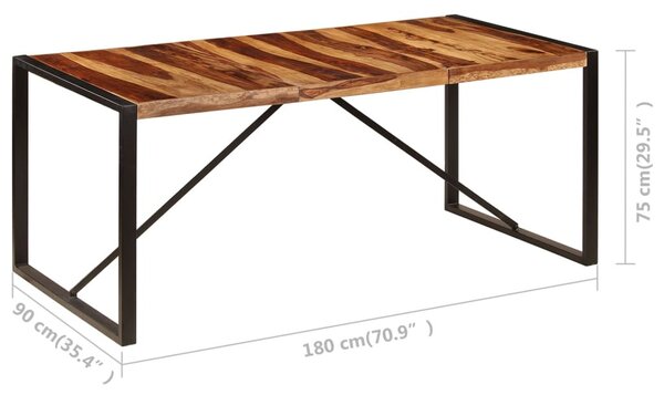 Tömör akácfából étkezőasztal 180 x 90 x 75 cm