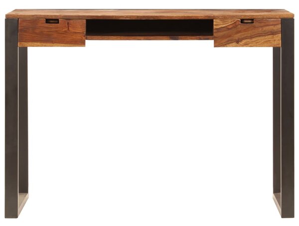 Tömör akácfából és acél asztal 110 x 55 x 78 cm