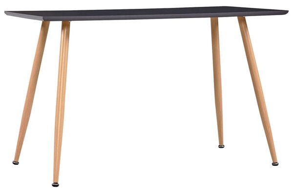 Tölgyszínű és szürke MDF étkezőasztal 120 x 60 x 74 cm