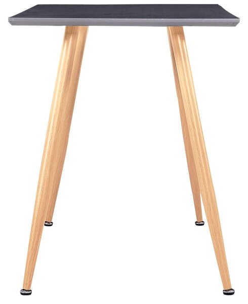 Tölgyszínű és szürke MDF étkezőasztal 120 x 60 x 74 cm
