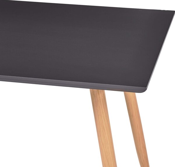 Tölgyszínű és szürke MDF étkezőasztal 120 x 60 x 74 cm
