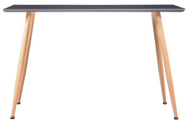 Tölgyszínű és szürke MDF étkezőasztal 120 x 60 x 74 cm