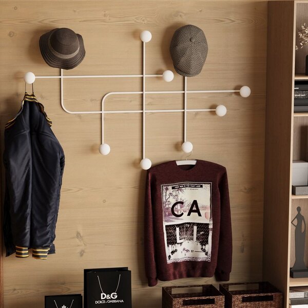Fali fogas 107cm, fém, fehér - ESCAPE ROOM