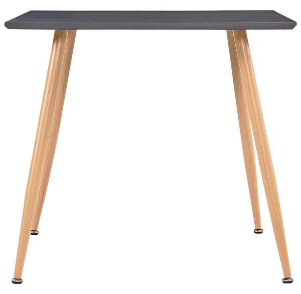Tölgyszínű és szürke MDF étkezőasztal 80,5 x 80,5 x 73 cm