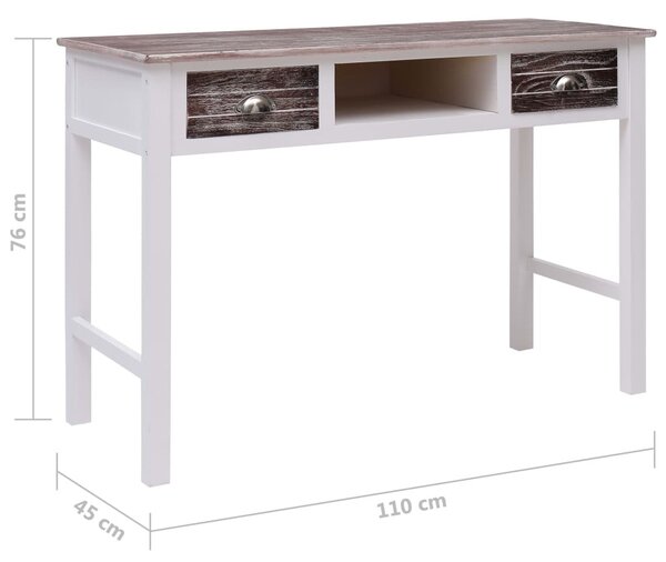 Barna fa íróasztal 110 x 45 x 76 cm