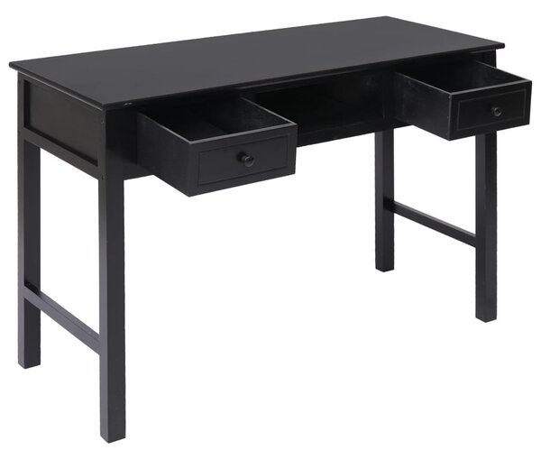 Fekete fa íróasztal 110 x 45 x 76 cm