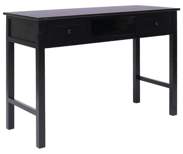 Fekete fa íróasztal 110 x 45 x 76 cm