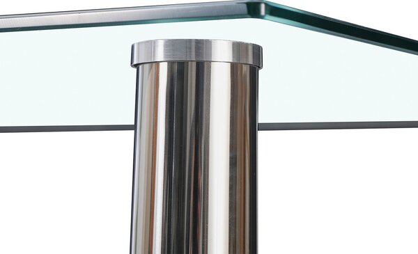 Berna 120 cm szögletes üveg étkezőasztal