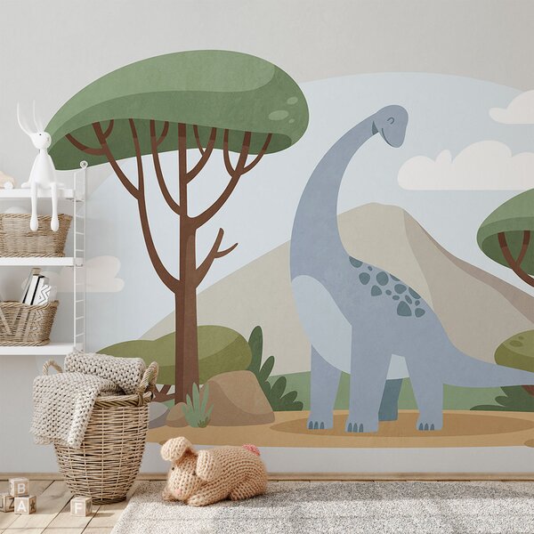 Fotótapéta Dinosaurusról készült karikatúra, Dinoszauruszos fotótapéta, Népszerű fotótapéta, t00738 - Tapeko.hu
