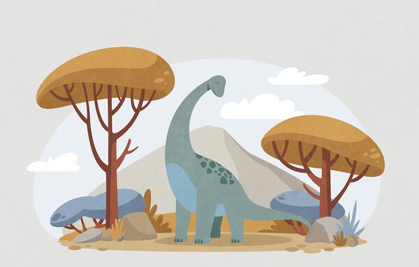 Fotótapéta Dinosaurusról készült karikatúra, Dinoszauruszos fotótapéta, Népszerű fotótapéta, t00738v1 - Tapeko.hu