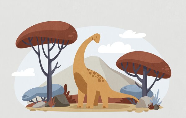 Fotótapéta Dinosaurusról készült karikatúra, Dinoszauruszos fotótapéta, Népszerű fotótapéta, t00738v2 - Tapeko.hu