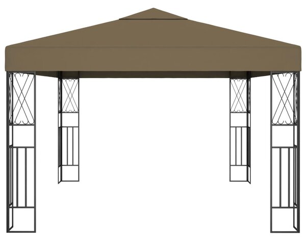 Tópszínű szövet pavilon LED fényfüzérrel 3 x 4 m