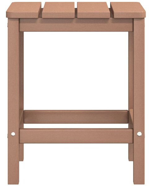 Barna HDPE kerti adirondack szék lábtartóval és asztallal