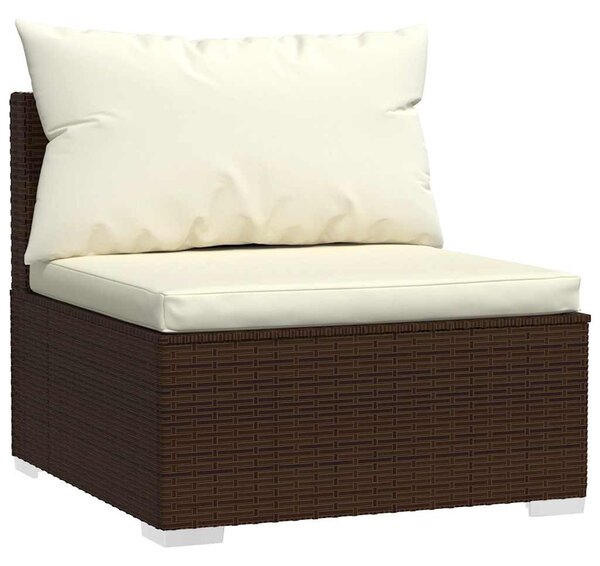 4 részes barna polyrattan kerti ülőgarnitúra párnákkal