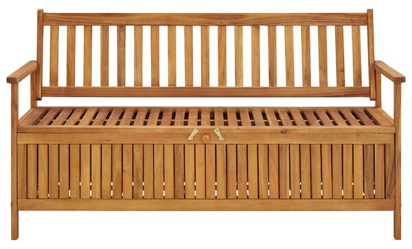 Tömör akácfa kerti tárolópad 148 cm