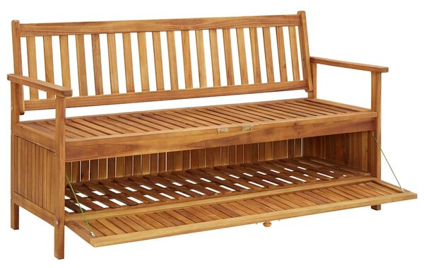 Tömör akácfa kerti tárolópad 148 cm