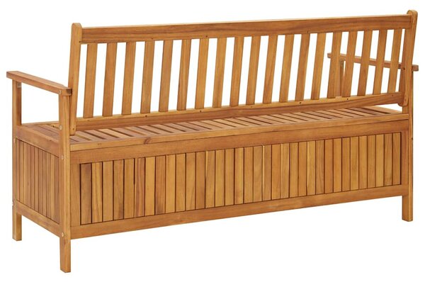 Tömör akácfa kerti tárolópad 148 cm