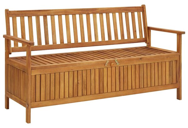 Tömör akácfa kerti tárolópad 148 cm