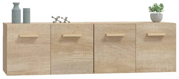 2 db sonoma tölgy színű szerelt fa faliszekrény 60x36,5x35 cm