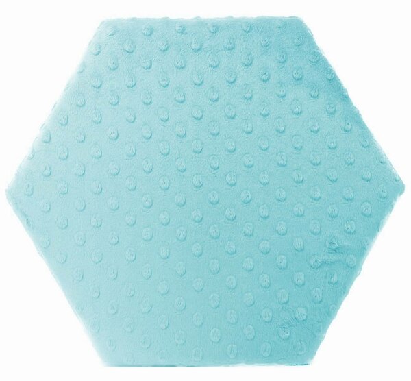 KERMA Hexagon falpanel minky textil gyermek falburkolat, több színben - Világoskék minkyvk1