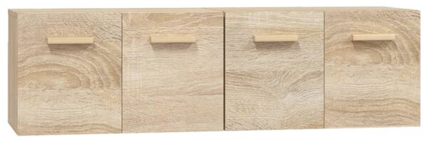 2 db sonoma tölgy színű szerelt fa faliszekrény 60x36,5x35 cm