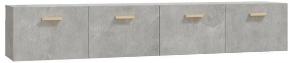 2 db betonszürke szerelt fa faliszekrény 100 x 36,5 x 35 cm