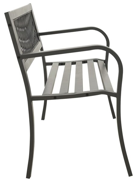 Szürke kerti acélpad 125 cm