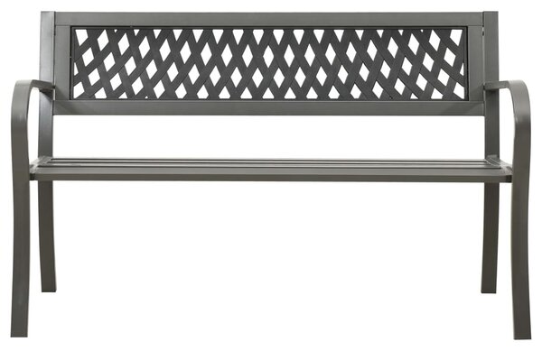 Szürke kerti acélpad 125 cm