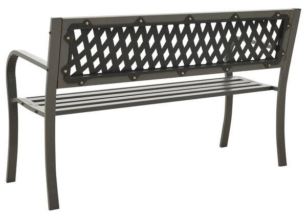 Szürke kerti acélpad 125 cm