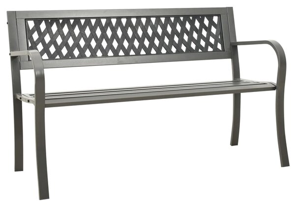 Szürke kerti acélpad 125 cm