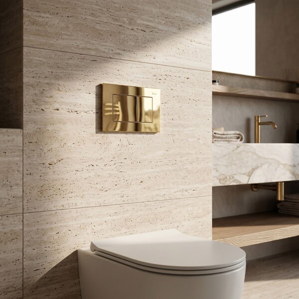 WC öblítő gomb Rea J K011A-Q és Slim 024N Gold