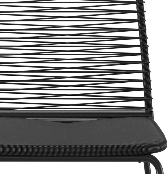 VidaXL 6 db fekete polyrattan kültéri szék