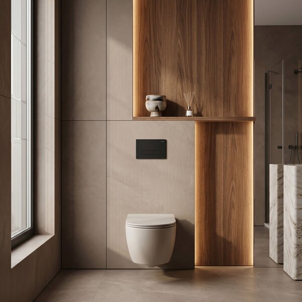 WC öblítő gomb Rea HD K011A-Q és Slim 024N Black