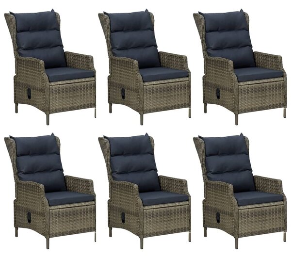 7 részes barna polyrattan kerti étkezőgarnitúra