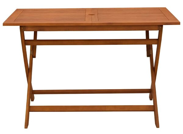 Tömör eukaliptuszfa összecsukható kerti asztal 120 x 70 x 75 cm