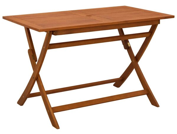 Tömör eukaliptuszfa összecsukható kerti asztal 120 x 70 x 75 cm