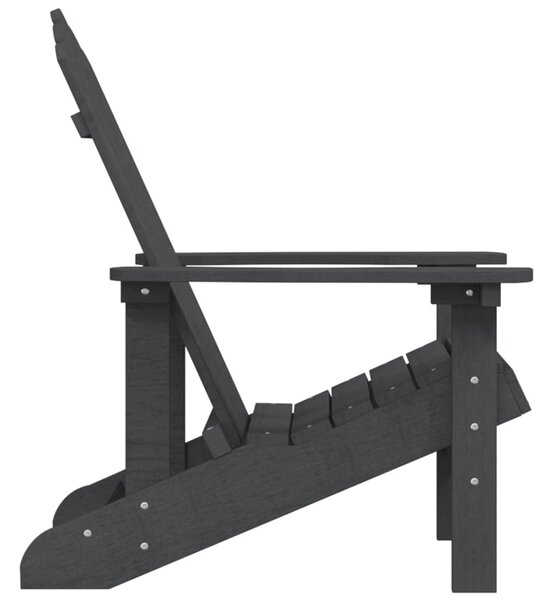 Antracitszürke HDPE kerti adirondack szék