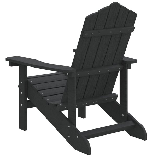 Antracitszürke HDPE kerti adirondack szék