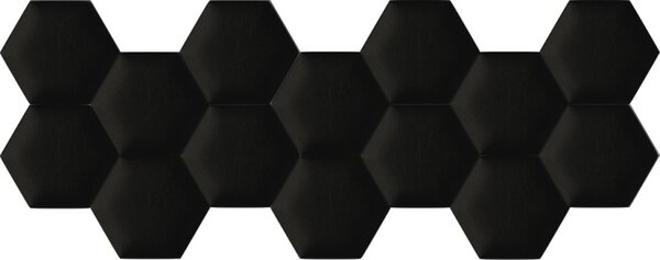 Kerma extra fekete színű falvédő hatszög falpanelekből - Melody 901