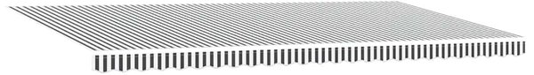Antracitszürke-fehér LED-es kézi napellenző 600 x 300 cm
